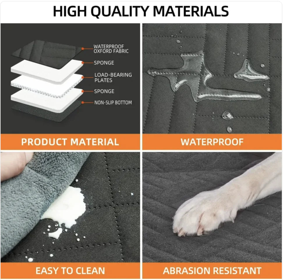 Deluxe Waterproof Durable Car Dog Bed and Seat Cover