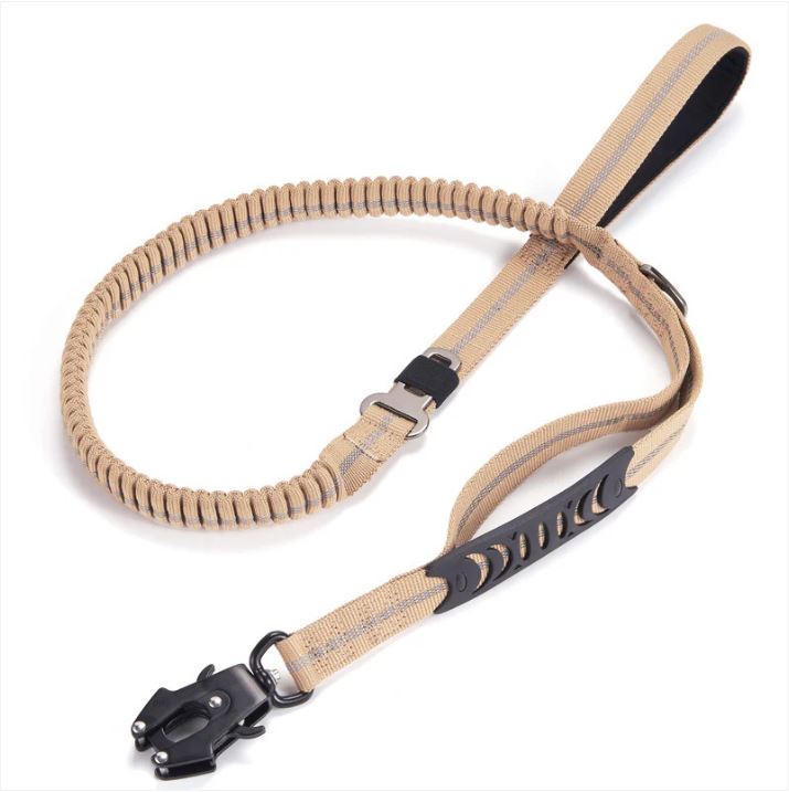 Heavy Duty Tactical Bungee Dog Leash and Seat Belt
