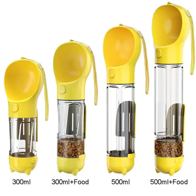 Traveler Water Bottle and with built in food and waste bag dispenser