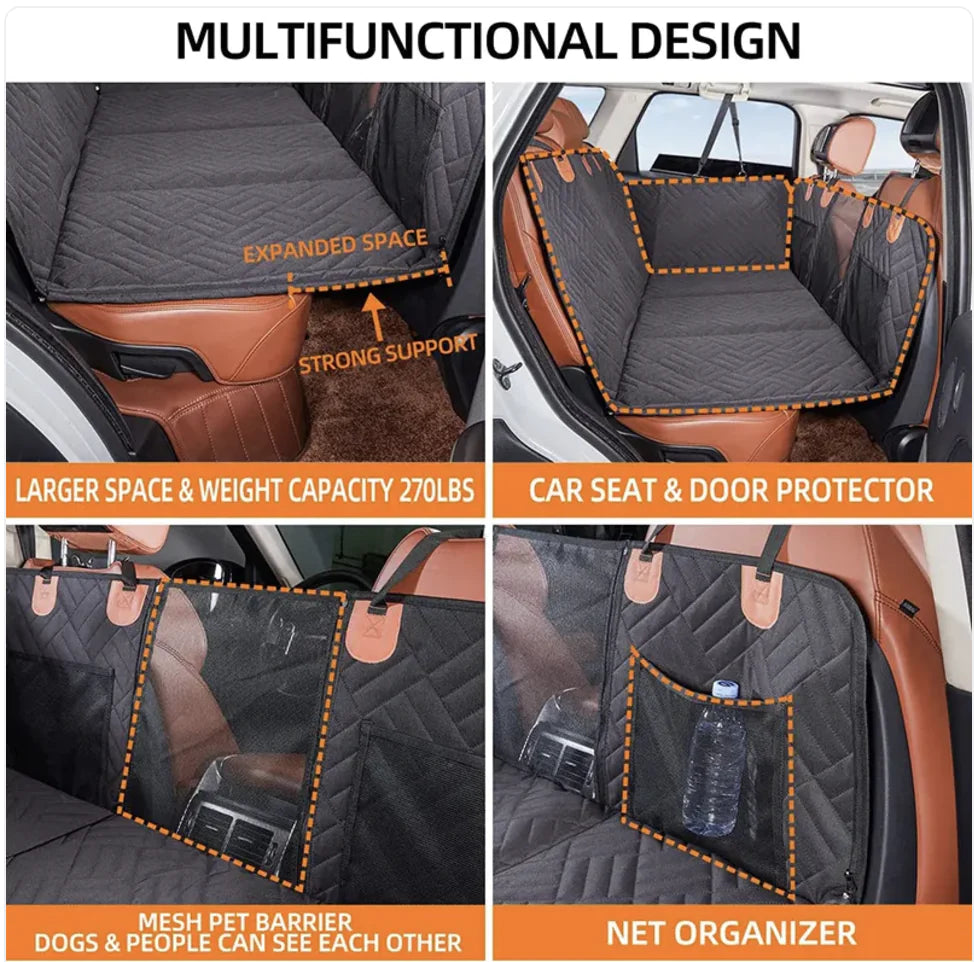 Deluxe Waterproof Durable Car Dog Bed and Seat Cover
