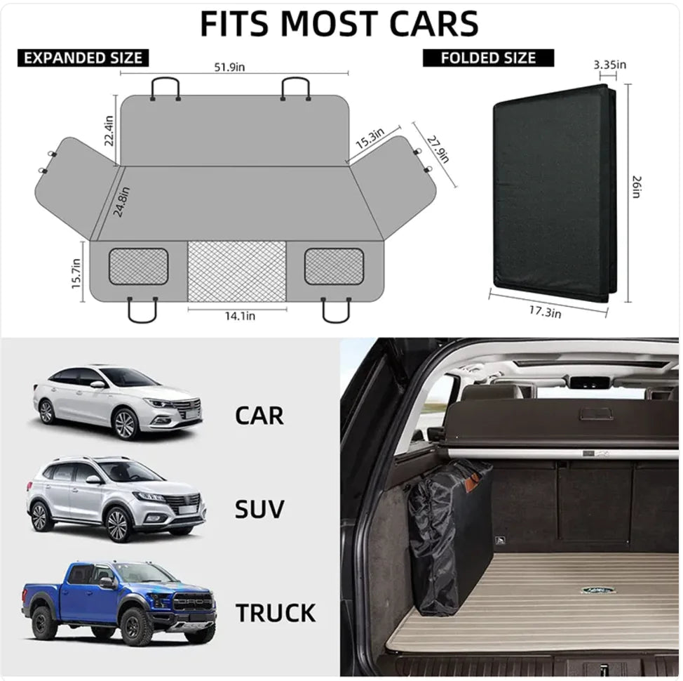 Deluxe Waterproof Durable Car Dog Bed and Seat Cover