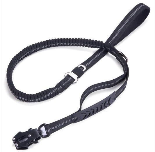Heavy Duty Tactical Bungee Dog Leash and Seat Belt